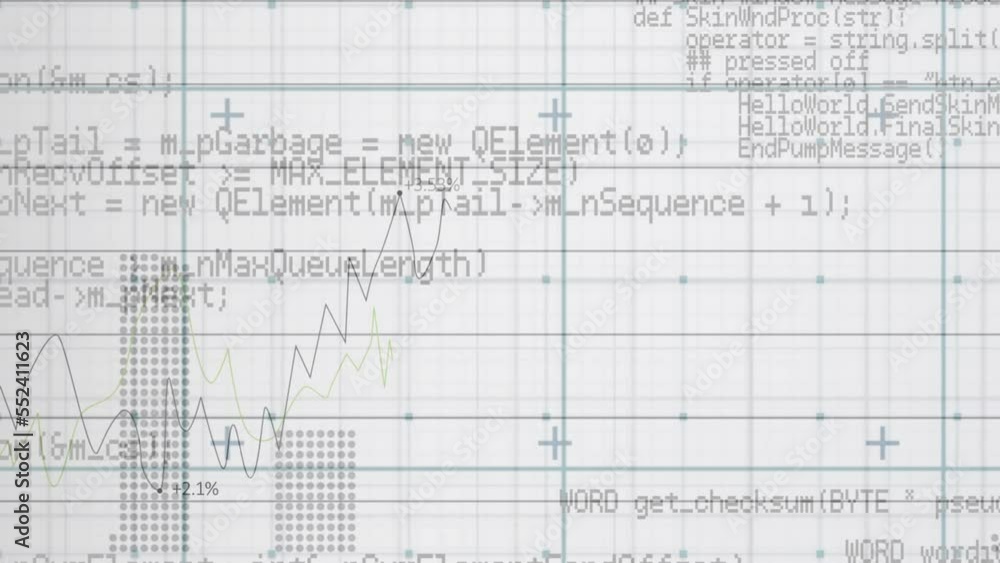 Animation of data processing over white background Animation of data processing over white background