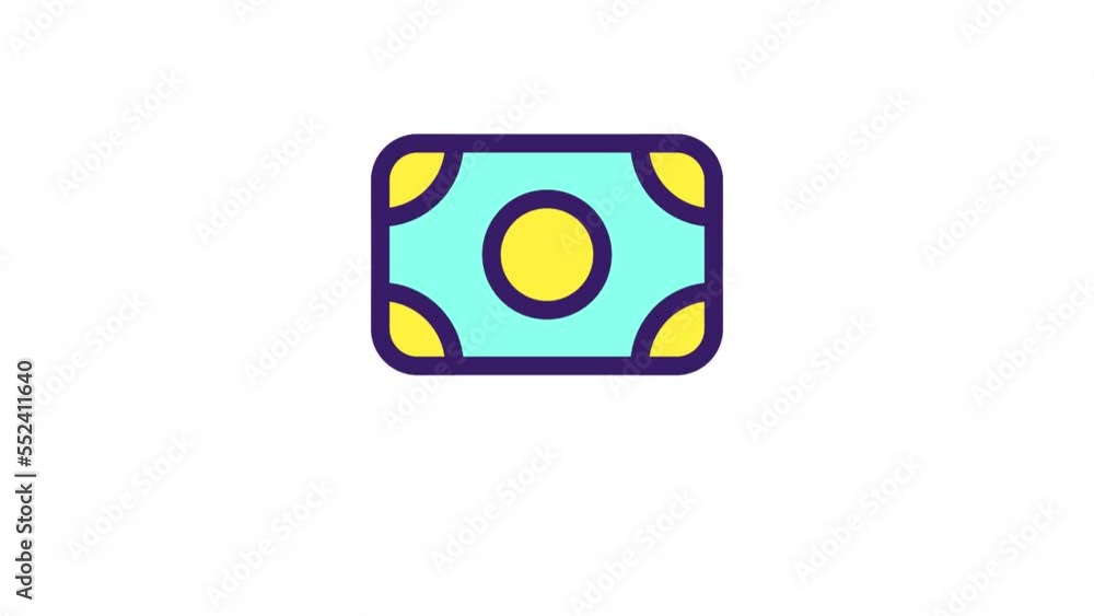 Animated capital color ui icon. Pile of money. Finances and banking. Seamless loop HD video with alpha channel on transparent background. Simple filled line RGB pictogram animation Animated capital color ui icon. Pile of money. Finances and banking. Seamless loop HD video with alpha channel on transparent background. Simple filled line RGB pictogram animation