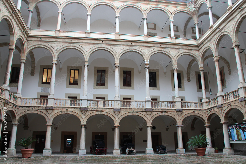 norman palace in palermo in sicily in italy 