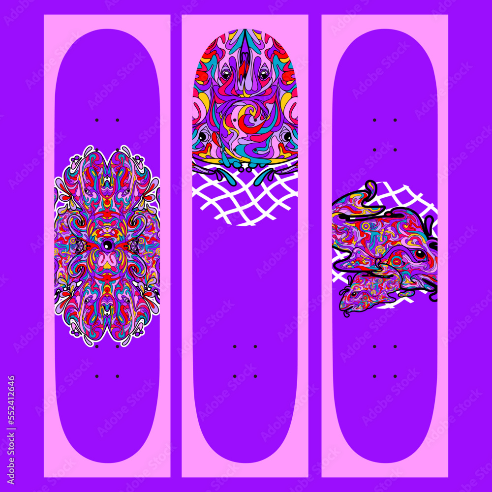 design template for printing on sakteboard in abstract style design template for printing on sakteboard in abstract style