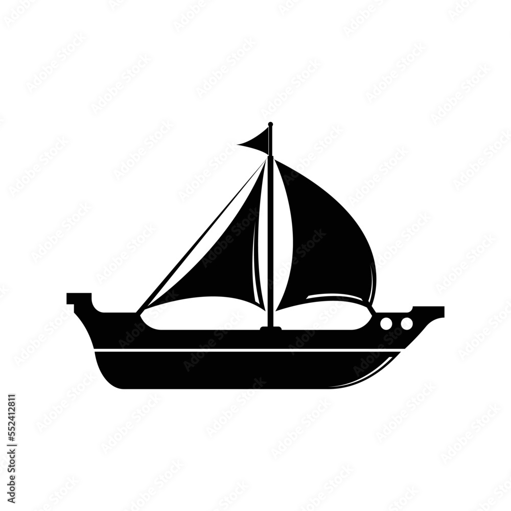 sailboat icon vector illustration design template