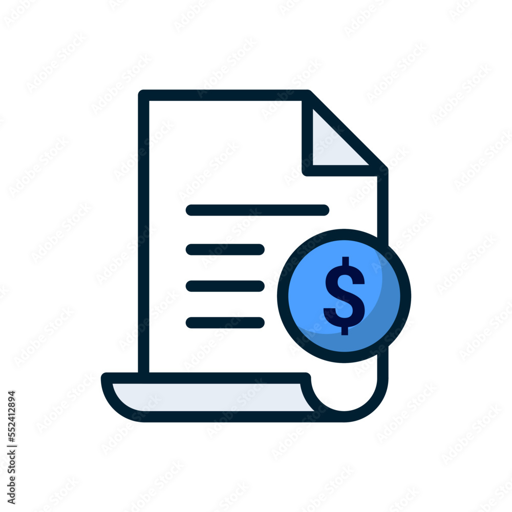 Invoice line icon. Bill payment icon . Tax sign design. Billing invoices, financial operations symbol. Vector invoice icon Invoice line icon. Bill payment icon . Tax sign design. Billing invoices, financial operations symbol. Vector invoice icon