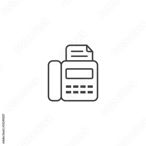 Fax line icon. Fax machine sign for business card or web design. Vector element isolated on white