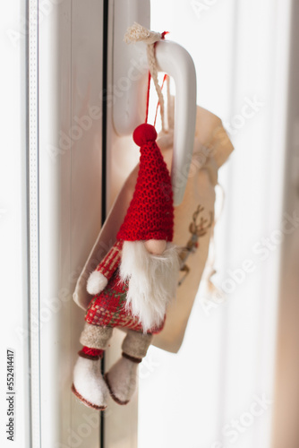 Handmade artisanal Santa Claus as home decoration for Christmas holiday season
