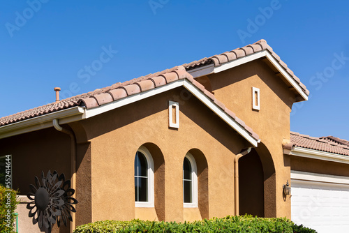 single family house exterior view, Menifee, California, USA