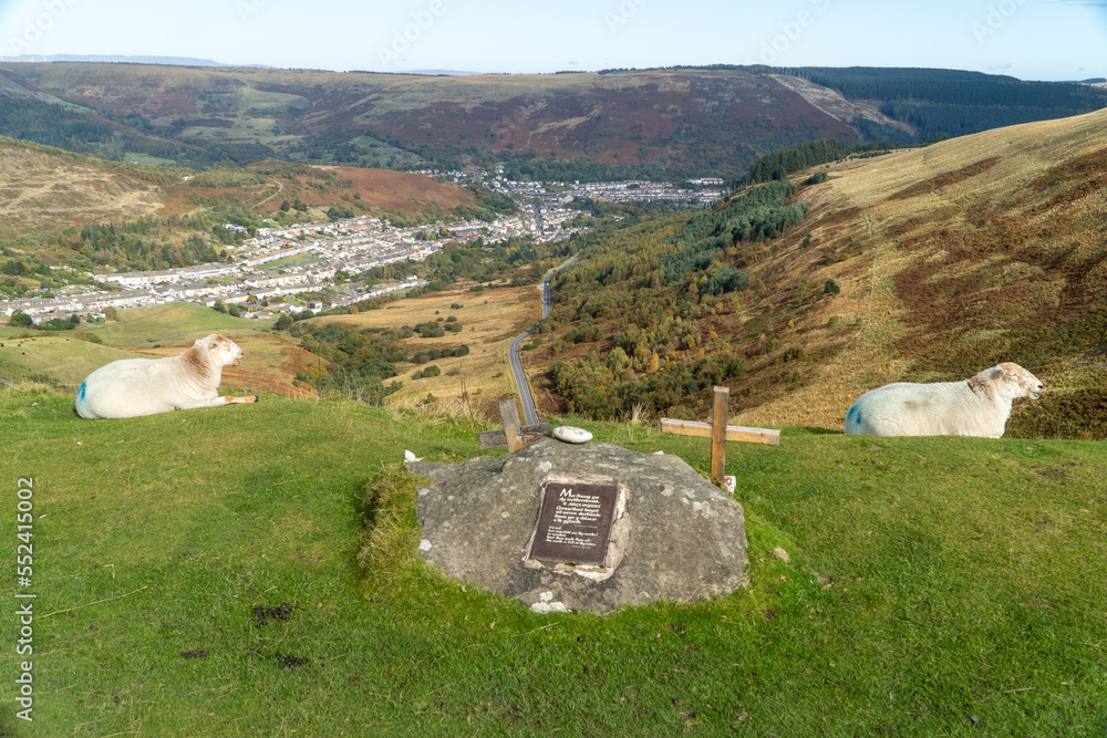 View from the mountain of the Rhondda Valley