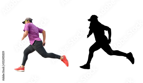 man running on transparent background
