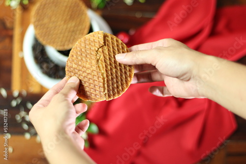 Biscoito holandes no tema natal photo