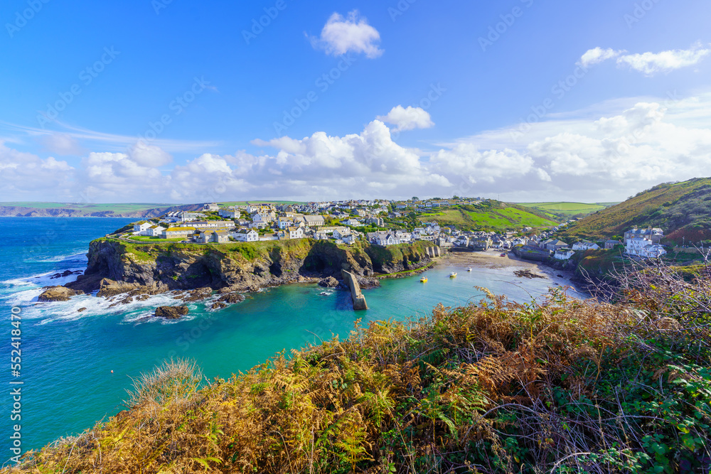 Fototapeta premium Village, port and bay in Port Isaac