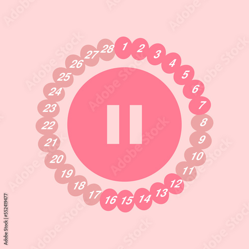 Menopause concept with female Venus icon