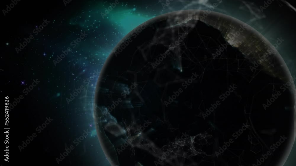 Animation of globe and shapes over shapes Animation of globe and shapes over shapes