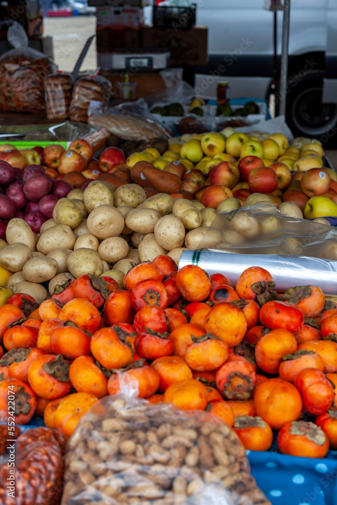 fruits and vegetables at market