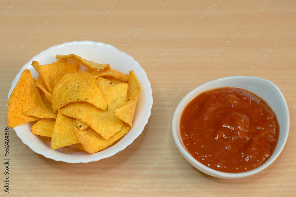 composition with mexican nachos on wood composition with mexican nachos on wood