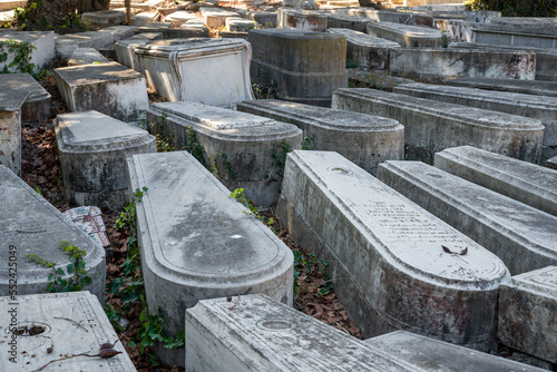 An old Jewish cemetery in the city of Tanger, Morocco