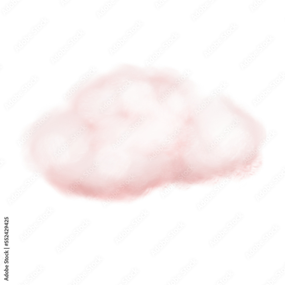 Fototapeta premium Pink cloud. Air cotton. Valentine's Day. Romantic element. Atmosphere.