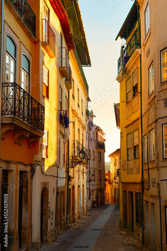 Old street sunset Porto Por...