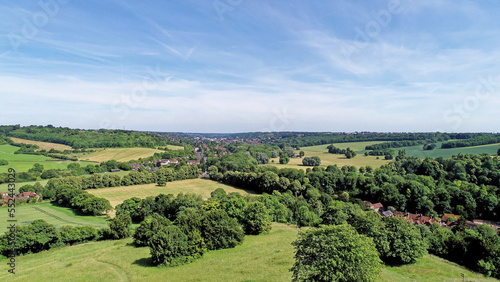 Aerial view of West Wycombe landscape - West Wycombe - Buckinghamshire © adfoto