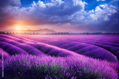 lavender field beautiful landscape