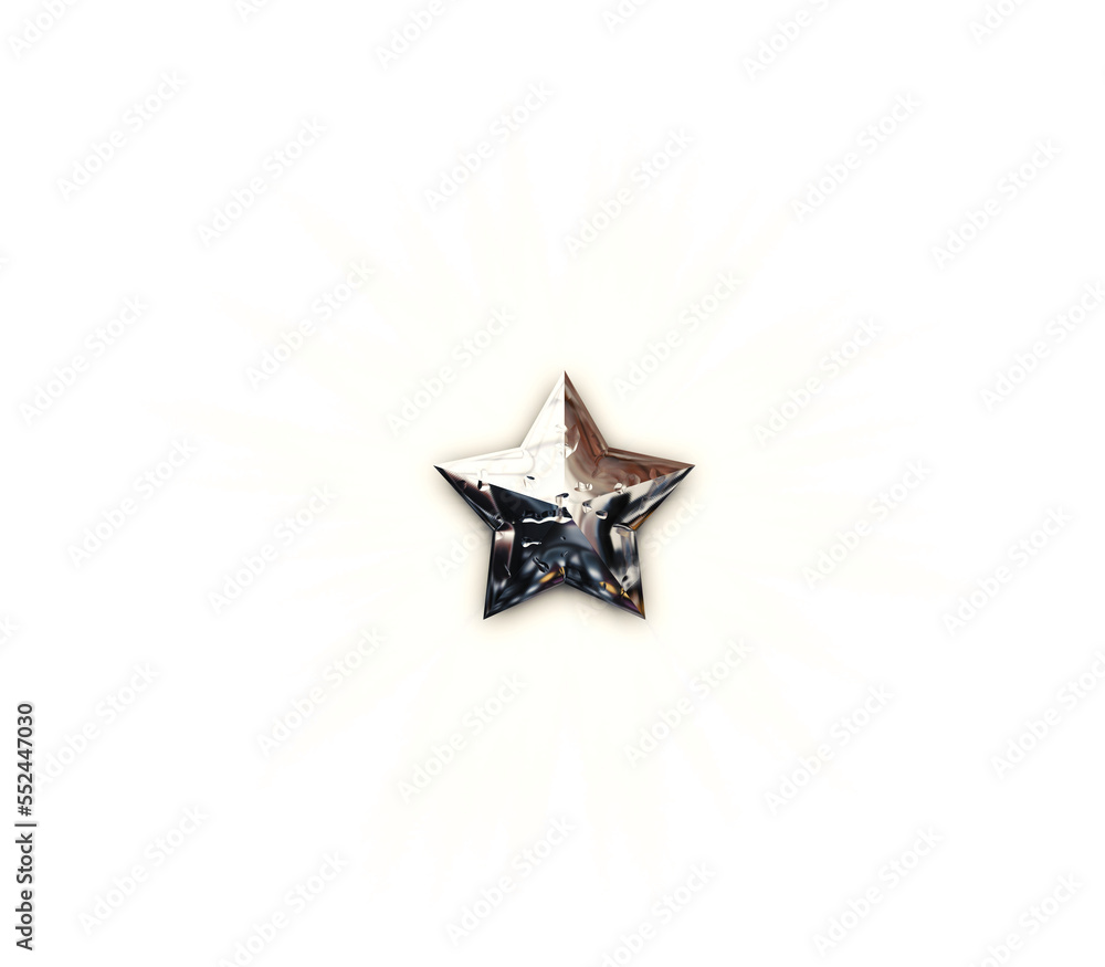 Obraz premium 3d illustration, star with sparkle background