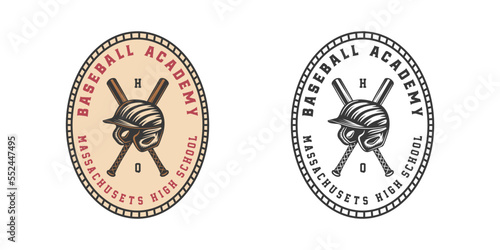 Vintage retro baseball sport emblem, logo, badge, label. mark, poster or print. Monochrome Graphic Art. Vector Illustration.