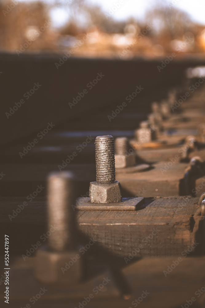 large metal bolts and nuts for fastening railway tracks large metal bolts and nuts for fastening railway tracks