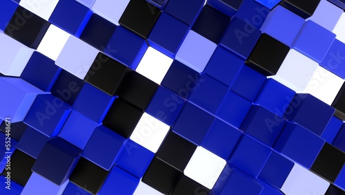 W  rfel  Balken  Box  Quadratisch  Geometrie  Anordung  3D  dynamisch  Quader  metall  mosaik  Architektur  blau  hellblau  metall