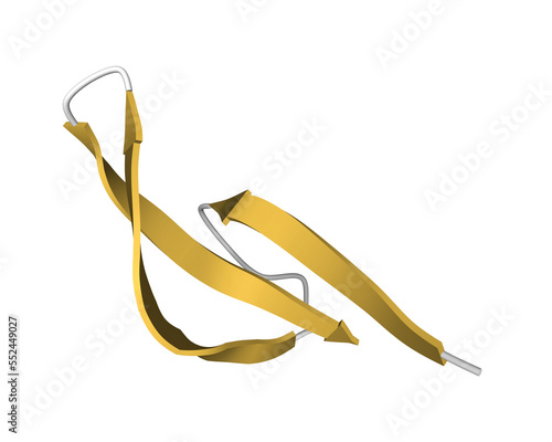 Tableau sur toile Structure of human alpha-defensin-6, 3D cartoon model isolated with differently