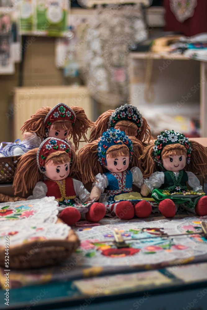 dolls and souvenir shop in the market