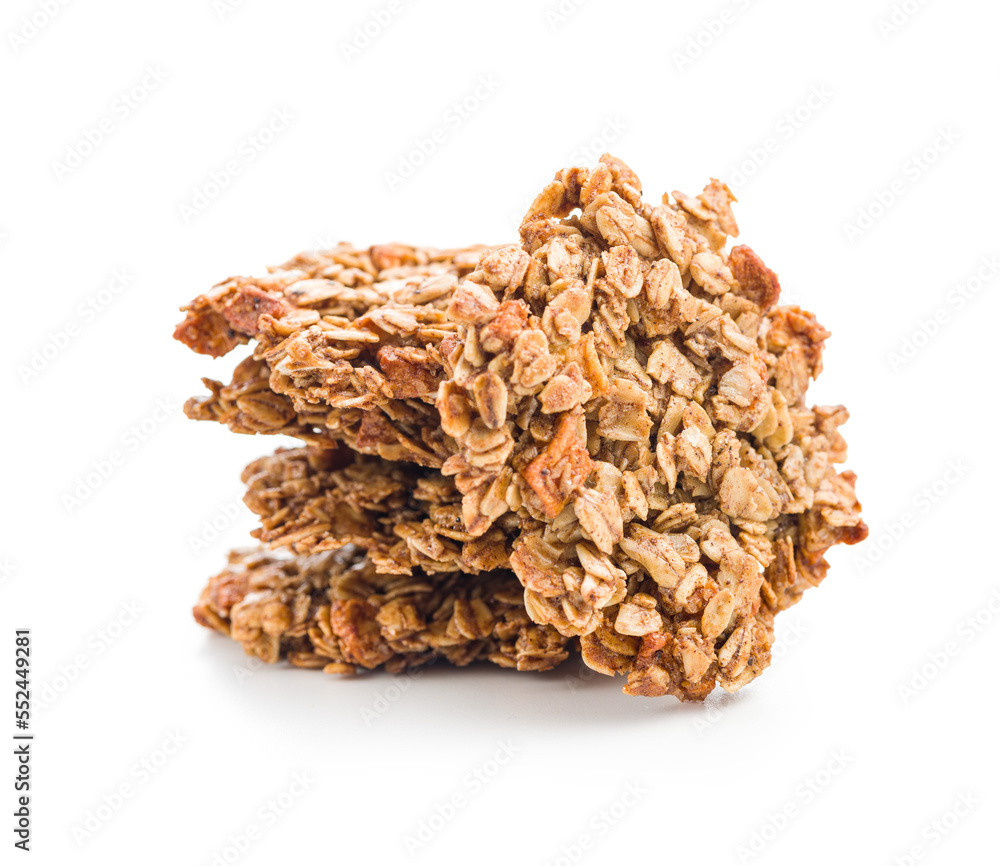 Oatmeal cookies isolated on white background. Oatmeal cookies isolated on white background.