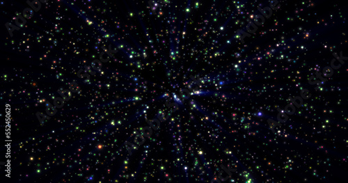 Wallpaper Mural Abstract background of bright multi-colored glowing shiny bright dots of stars and circles of beautiful festive space Torontodigital.ca