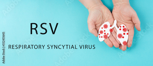 Fotografía RSV, respiratory syncytial virus, human orthopneumovirus, contagious child disea