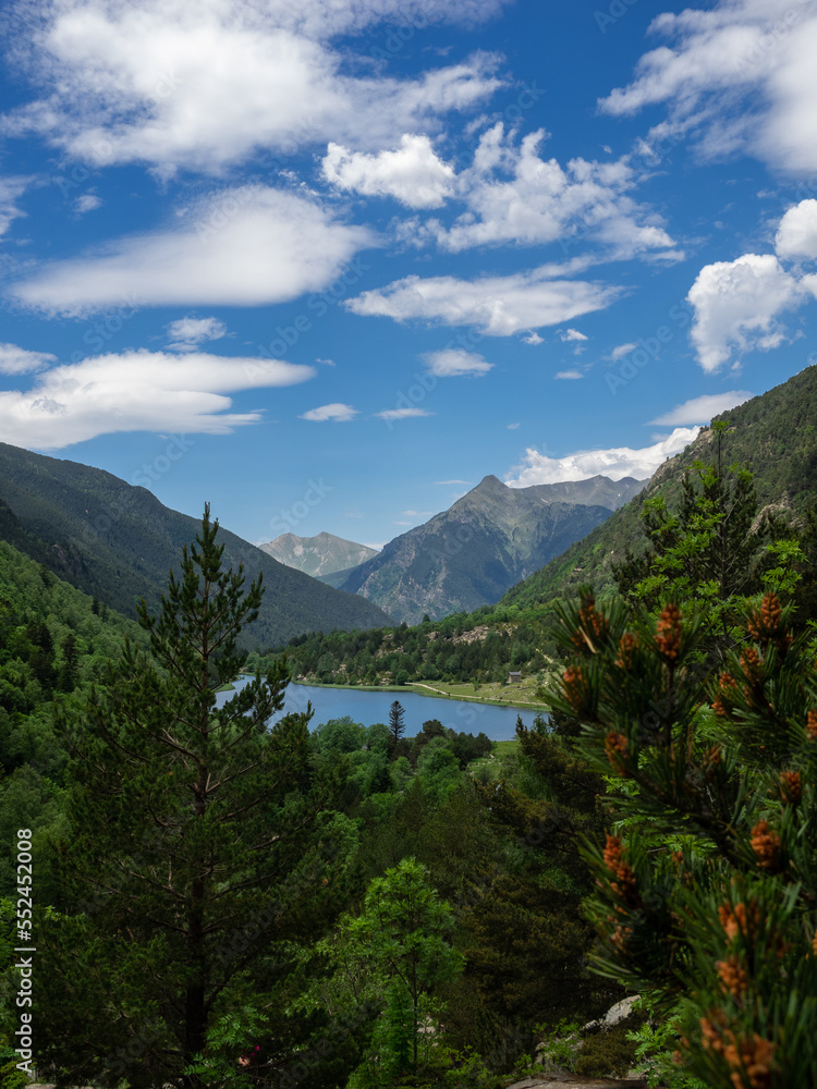 Nature in Aiguestortes National Park in Pyrenees, Catalonia, Spain