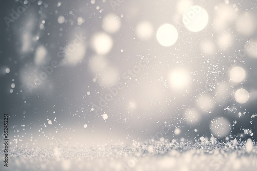 illustration background of snow fall with snow flakes © QuietWord
