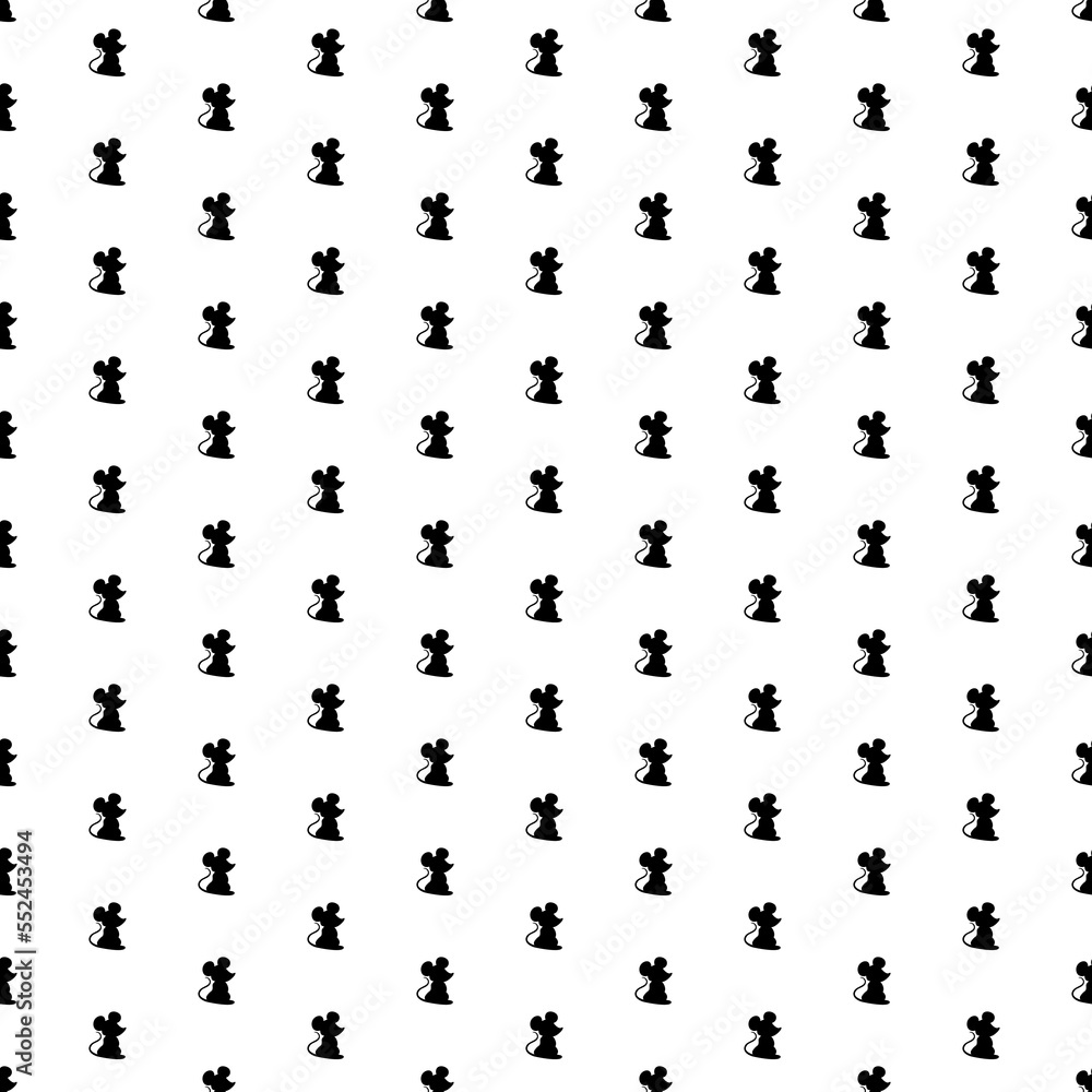 Square seamless background pattern from black mouse symbols. The pattern is evenly filled. Vector illustration on white background Square seamless background pattern from black mouse symbols. The pattern is evenly filled. Vector illustration on white background