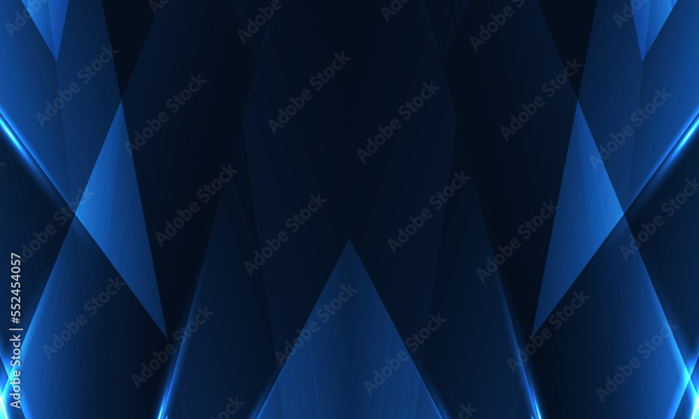 Blue modern trendy abstract background with diagonal geometric shapes ...