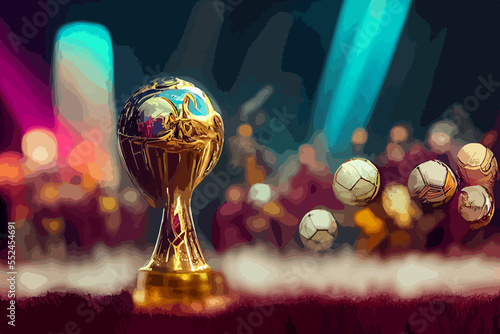 football trophy at the Qatar world cup 2022 photo