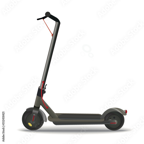 electric scooter, realistic 3d vector illustration