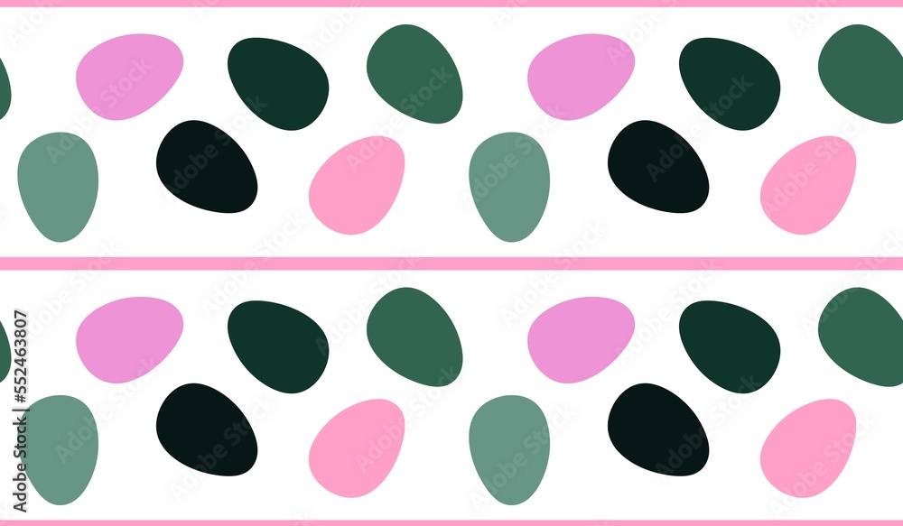Fototapeta premium Easter eggs seamless spring pattern for kids clothes print and notebooks and wrapping paper and fabrics
