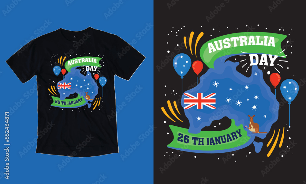 Happy Australia Day T Shirt Design Happy Australia Day T Shirt Design