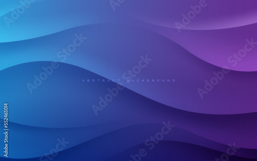 Abstract dynamic background wavy light and shadow gradient blue and purple