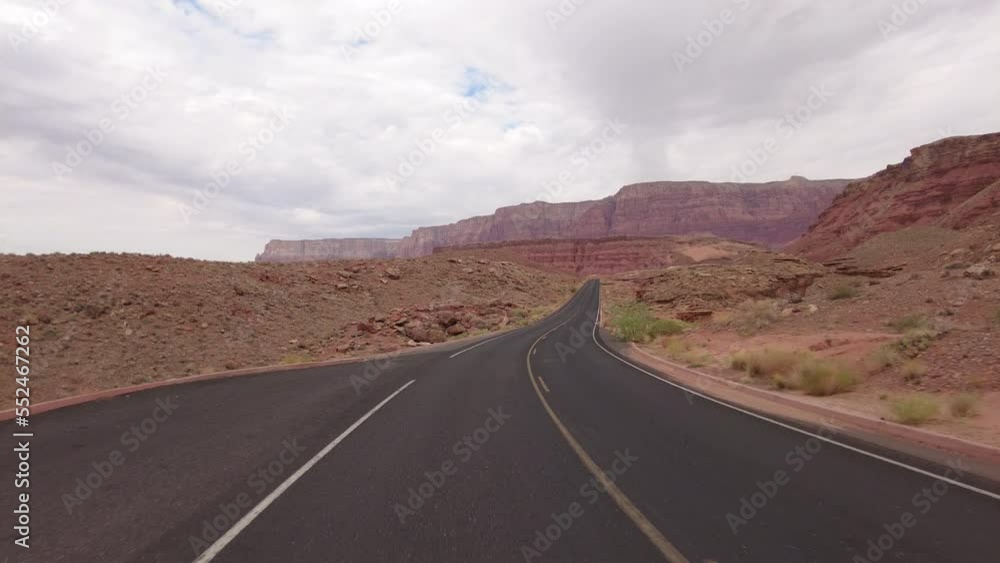 Driving Plate Grand Canyon East Rim Marble Canyon Northbound Multicam Set 12 Rear View Colorado River Arizona Southwest USA Driving Plate Grand Canyon East Rim Marble Canyon Northbound Multicam Set 12 Rear View Colorado River Arizona Southwest USA
