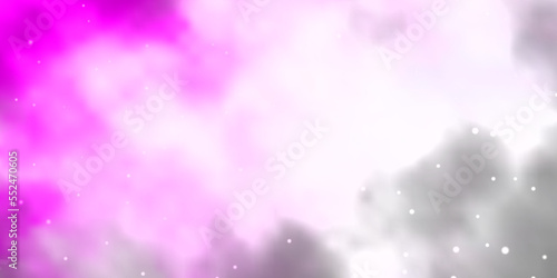 Light Purple vector pattern with abstract stars.