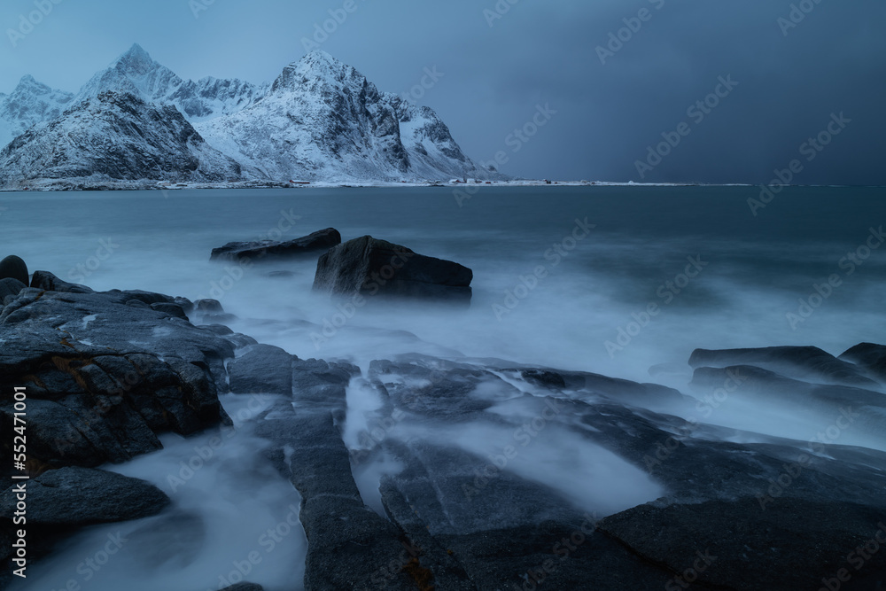 Coastal landscape at Vareid, Lofoten Islands, Norway