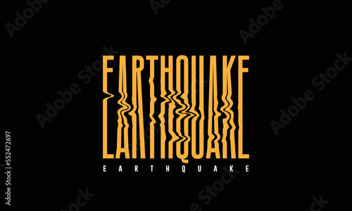 Earthquake typography design, Broken typography design