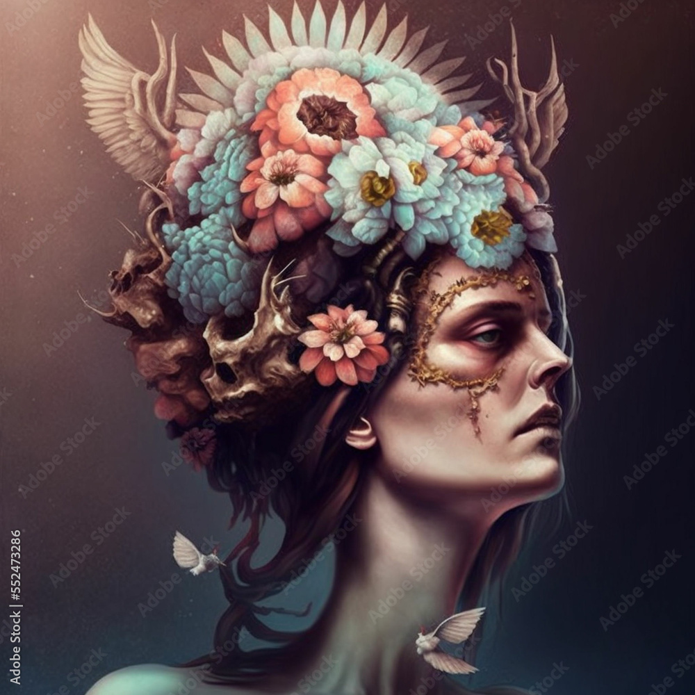 Floral Headpiece Portrait