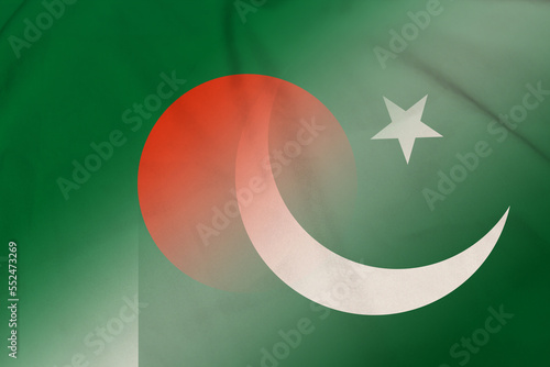 Bangladesh and Pakistan government flag international negotiation PAK BGD photo