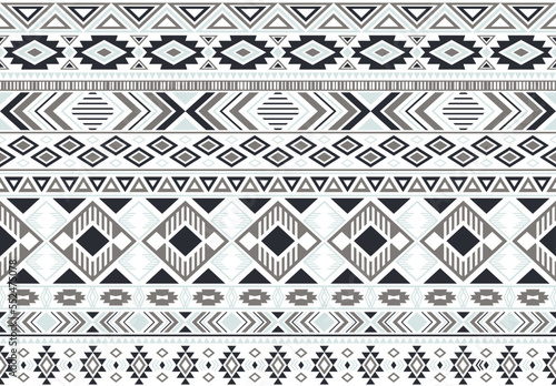 Tribal ethnic motifs geometric vector seamless background.