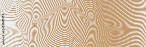 Curved wave lines pattern on white background. Wave striped lines pattern for backdrop and wallpaper template. Simple curved lines with repeat stripes texture. Striped background, vector