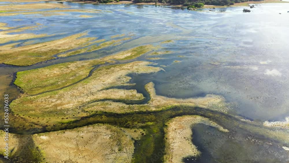 Aerial view of Lake and wetlands in Kumana National Park. Sri Lanka. Aerial view of Lake and wetlands in Kumana National Park. Sri Lanka.