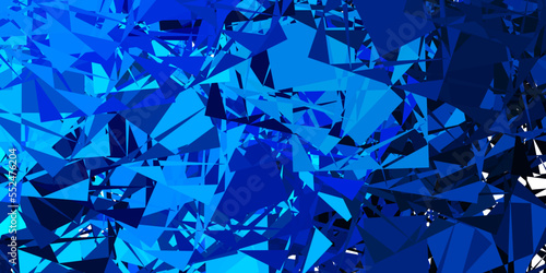 Dark BLUE vector texture with memphis shapes.